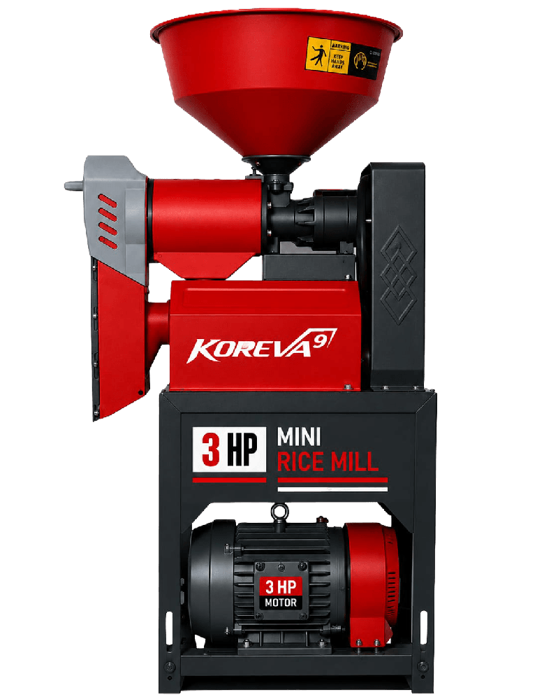 KOREVA DHAN LAXMI MINI Commercial Rice Mill for rice processing and hulling