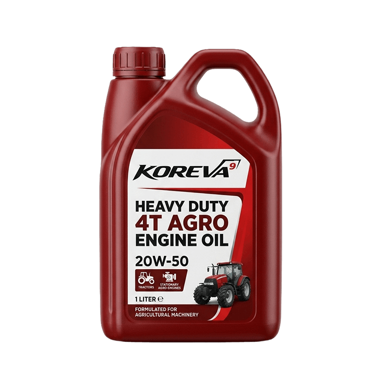 KOREVA 4T Agro 20W-50 Heavy Duty Engine Oil bottle for power machinery