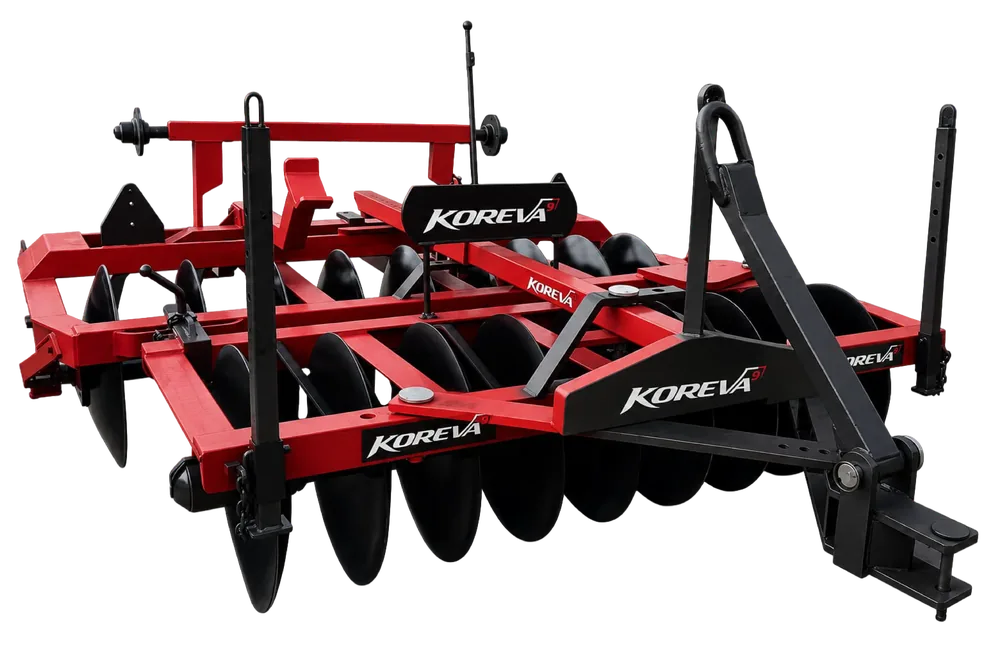 KOREVA Raino Heavy-Duty Tractor Mounted Disc Harrow for efficient soil tilling and seedbed preparation